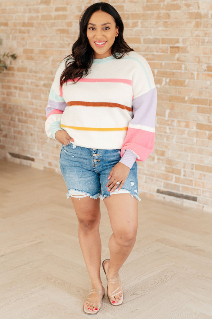 Flawless Features Striped Sweater - Molliee Boutique