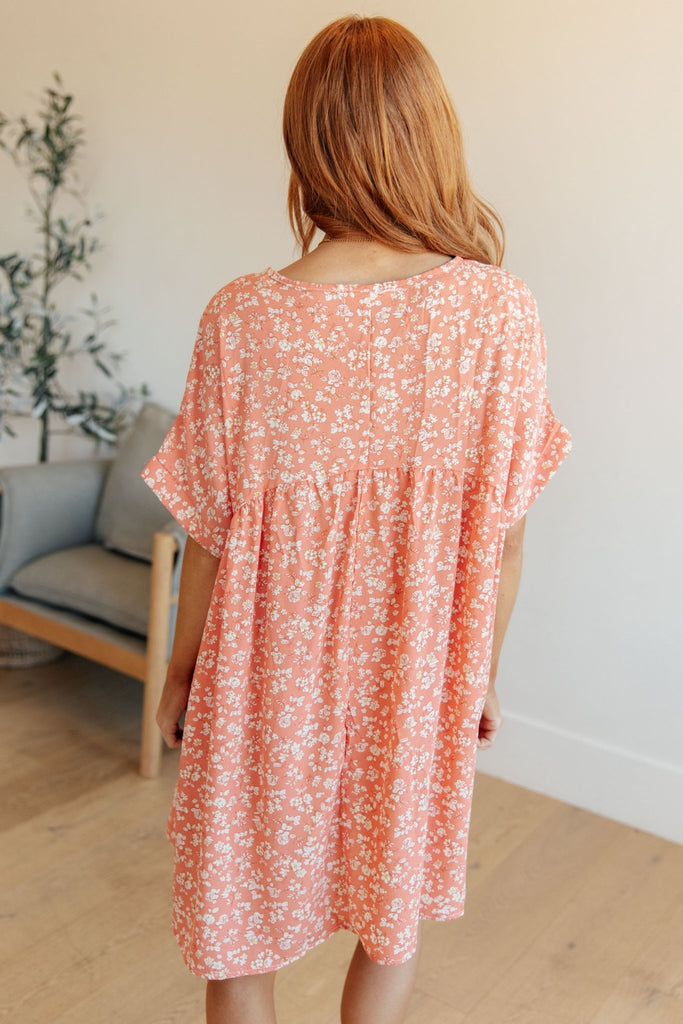 Rodeo Lights Dolman Sleeve Dress in Coral Floral - Molliee Boutique