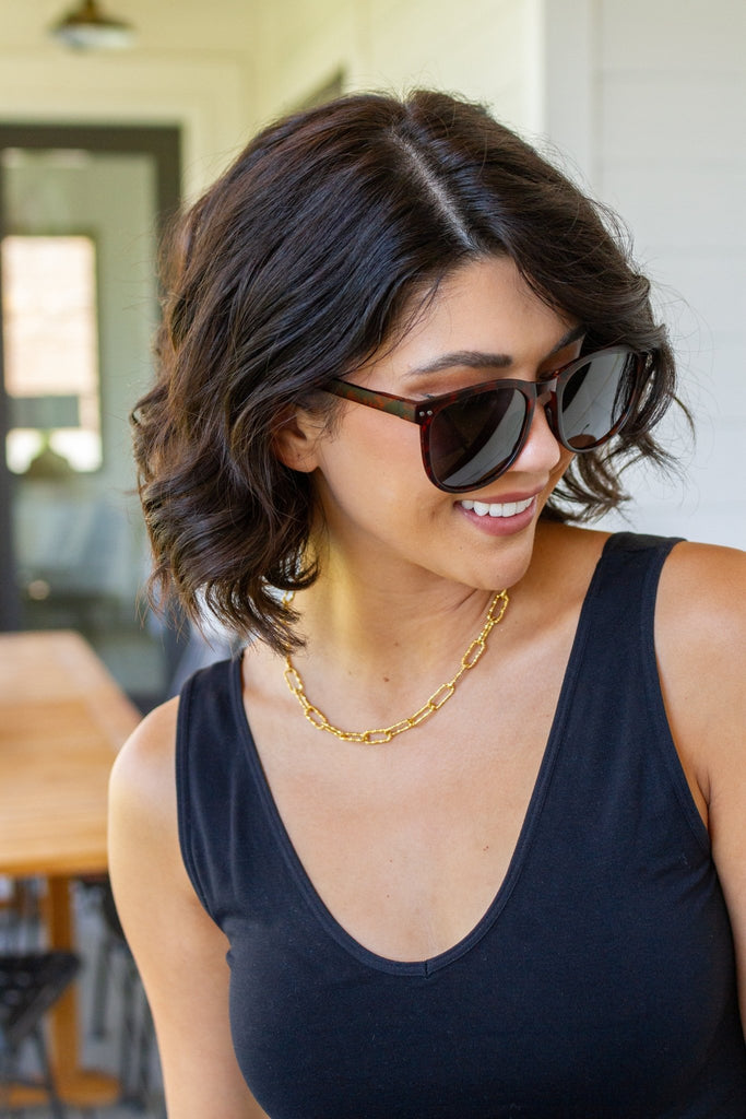 Collapsible Girlfriend Sunnies & Case in Tortoise Shell - Molliee Boutique