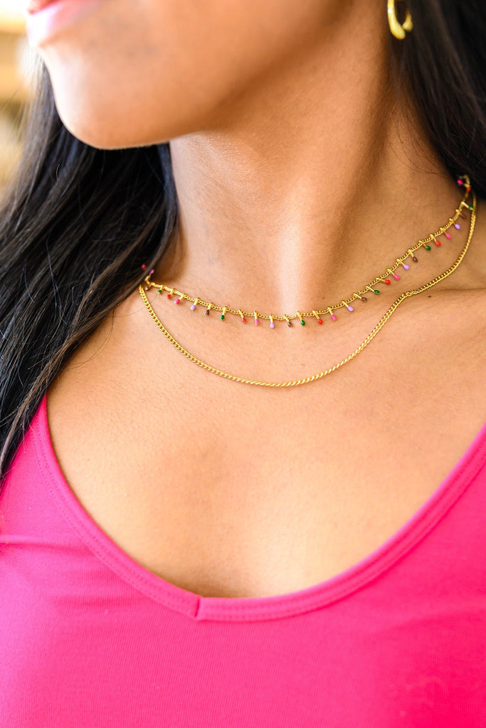 Colorful Palette Layered Necklace - Molliee Boutique