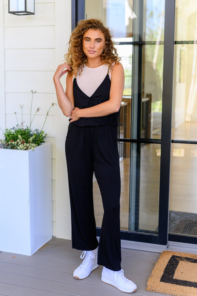 Completely Justified Jumpsuit in Black - Molliee Boutique