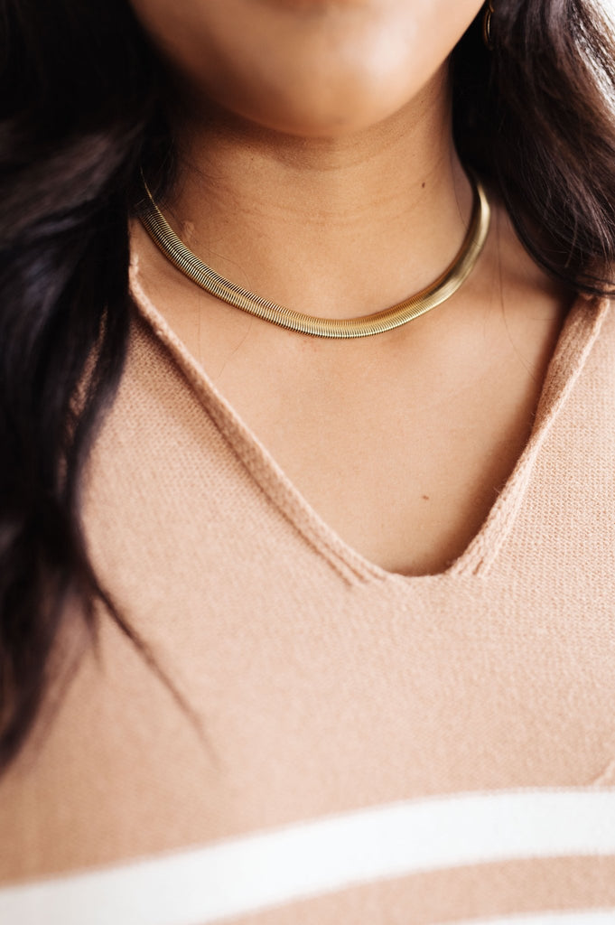 Enlighten Me Gold Plated Chain Necklace - Molliee Boutique