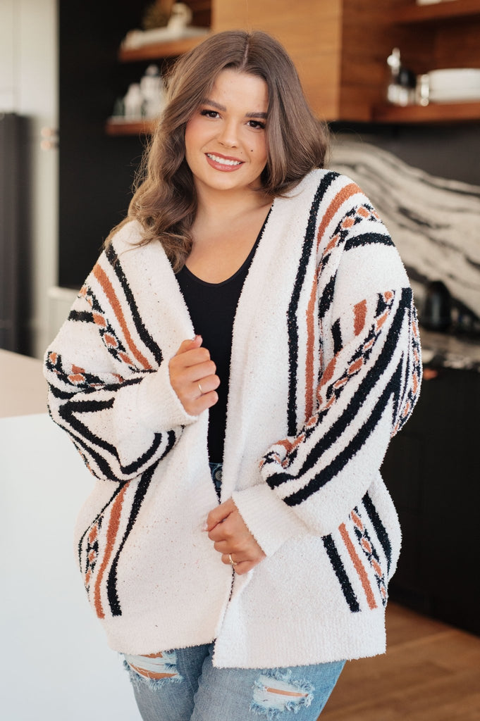 Holding On Aztec Print Cardigan - Molliee Boutique