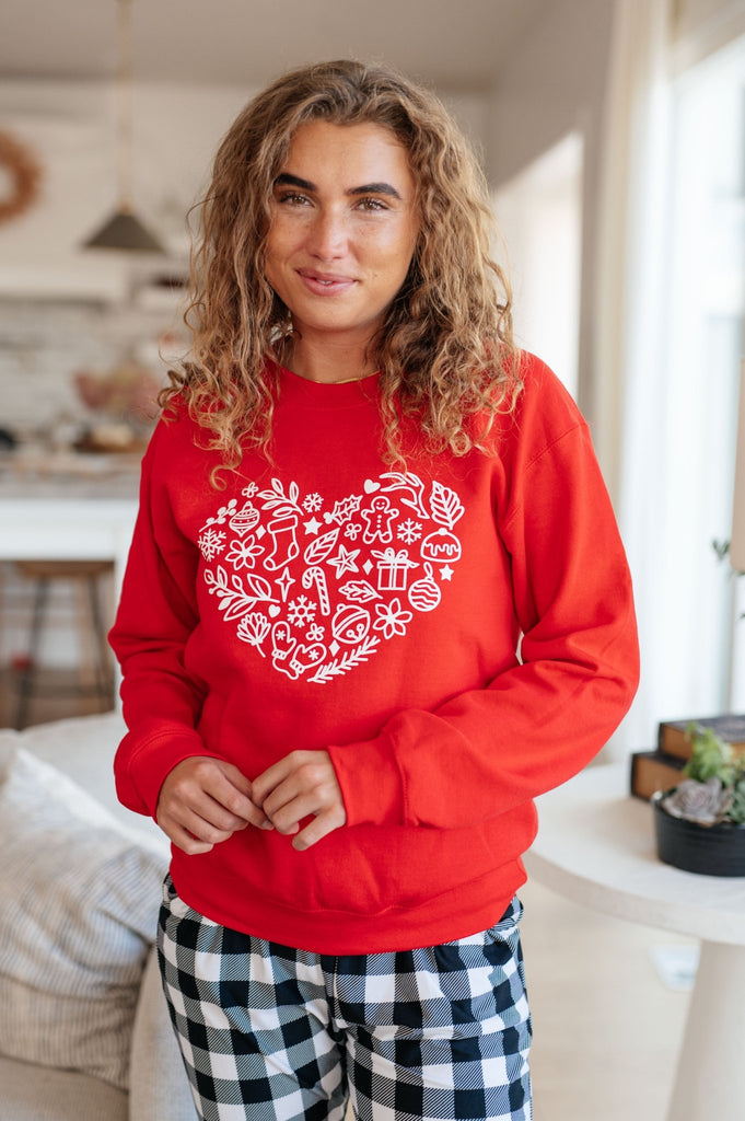 Holiday Heart Sweatshirt - Molliee Boutique