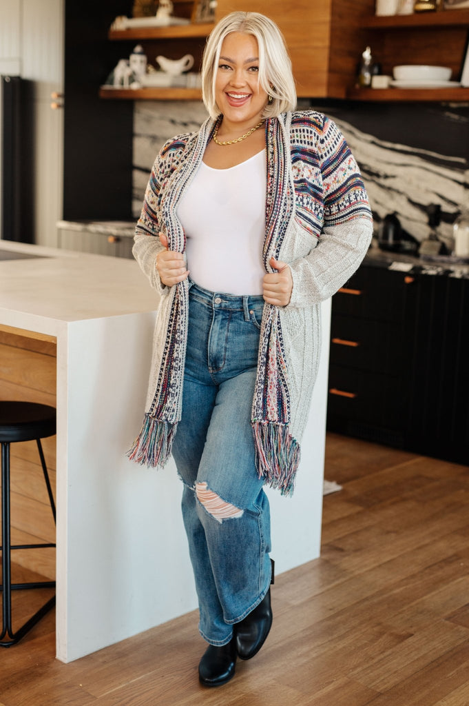 Oh So Lucky Fringe Cardigan - Molliee Boutique