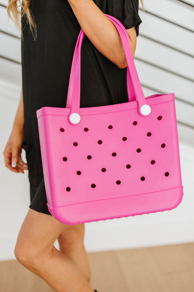 PREORDER: Waterproof Tote Bag in Pink - Molliee Boutique
