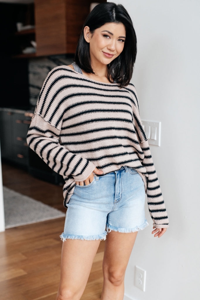 Self Assured Striped Sweater - Molliee Boutique