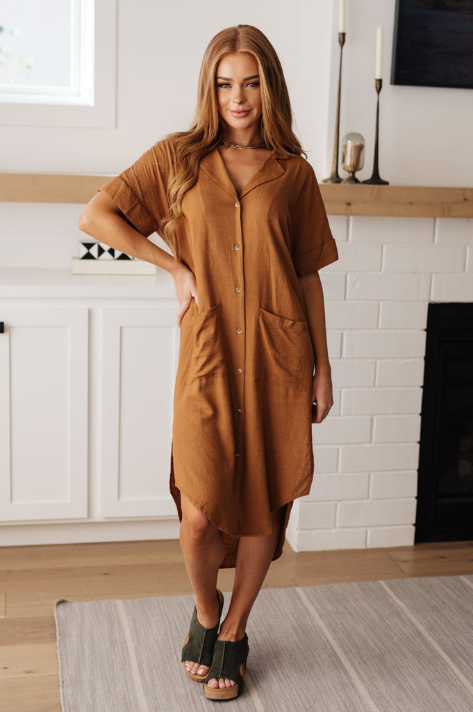 Sure to Be Great Shirt Dress - Molliee Boutique