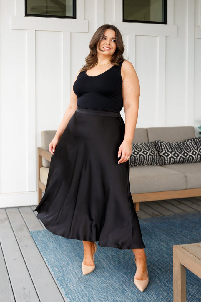 Timeless Tale Maxi Skirt in Black - Molliee Boutique